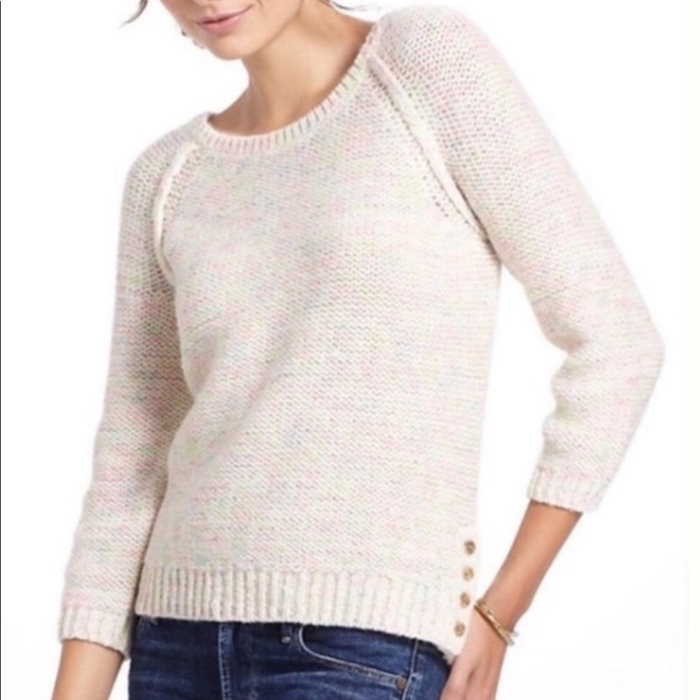 Anthropologie MOTH Multicolor Pastel Sweater